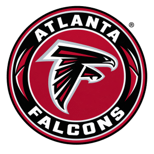 Atlanta Falcons emblem representing the professional football team, featured on the Golf Carts Atlanta website