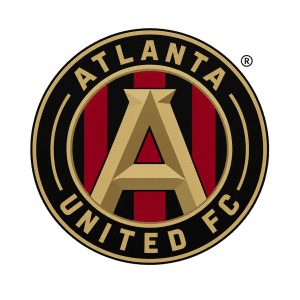 Golf Carts Atlanta logo featuring a circular emblem with "Atlanta" and "United FC" text, representing