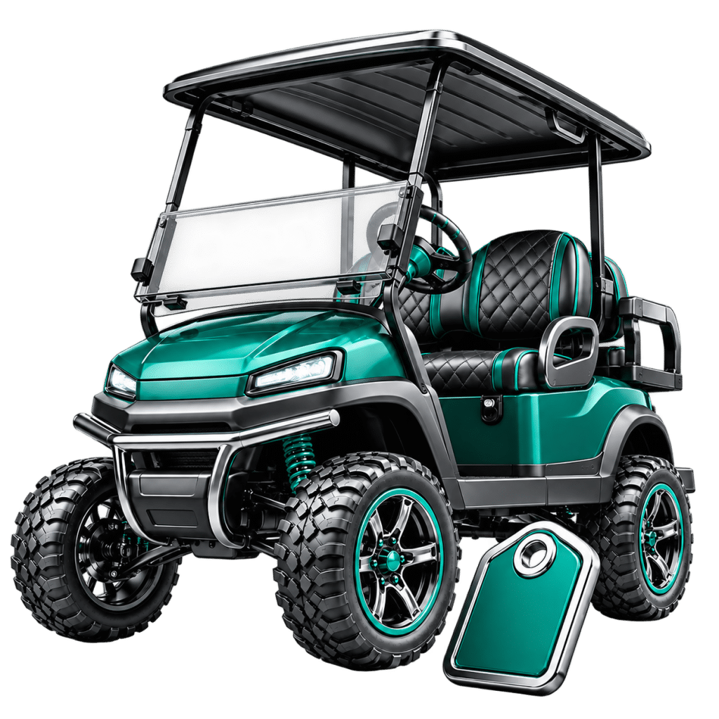 New golf cart for sale from Golf Carts Atlanta, showcasing customizable features and options for